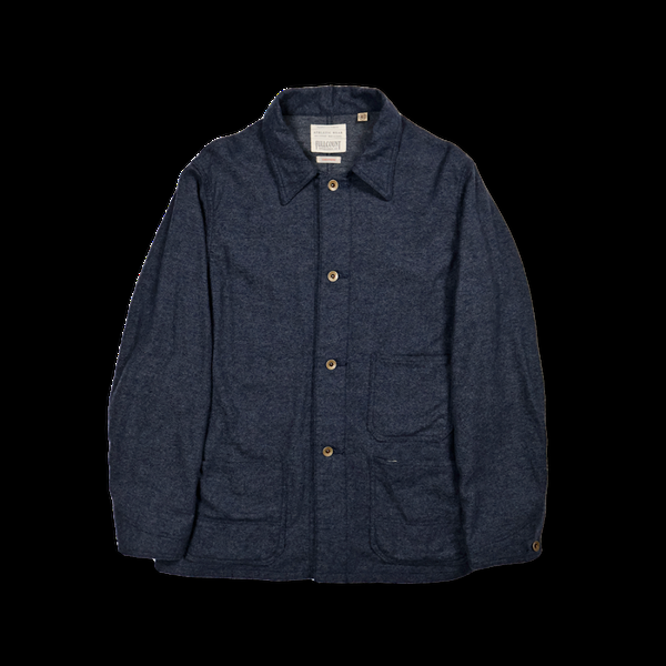 Guilty Parties Fullcount 2015-10 Wool Cashmere Herringbone Chore Jacket - Navy