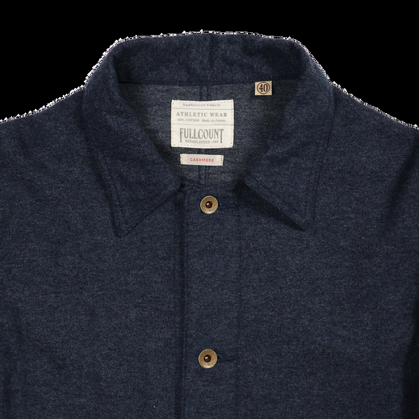 Guilty Parties Fullcount 2015-10 Wool Cashmere Herringbone Chore Jacket - Navy