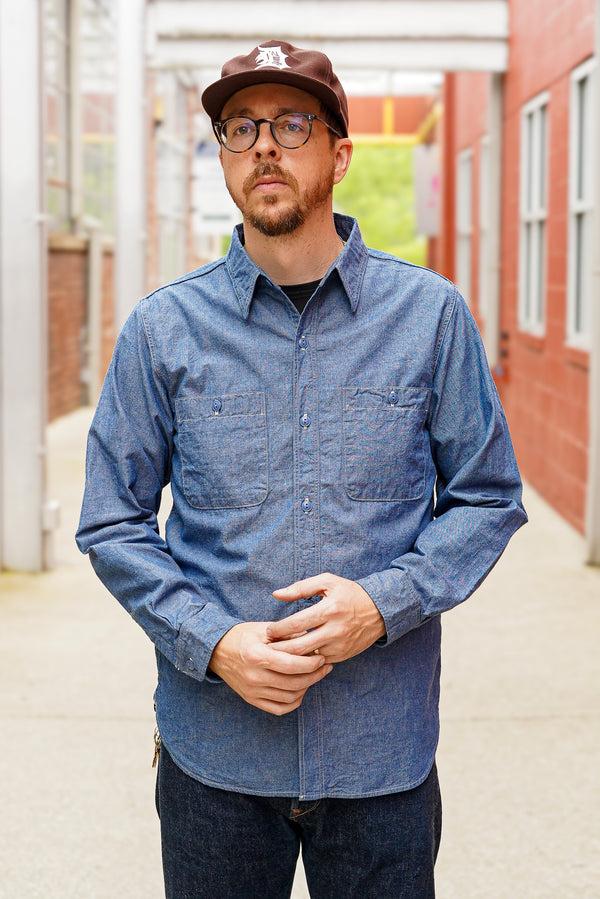 Guilty Parties Fullcount 4810-22 5oz Chambray Shirt - Blue