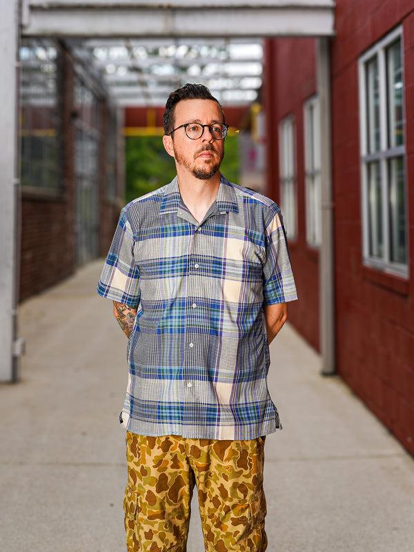 Guilty Parties Gitman Vintage Original Madras Camp Shirt - Tan/Blue