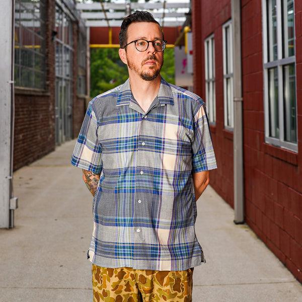 guilty parties Gitman Vintage Original Madras Camp Shirt - Tan/Blue
