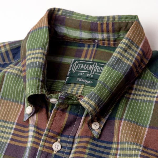 Guilty Parties Gitman Vintage Original Madras Shirt - Olive