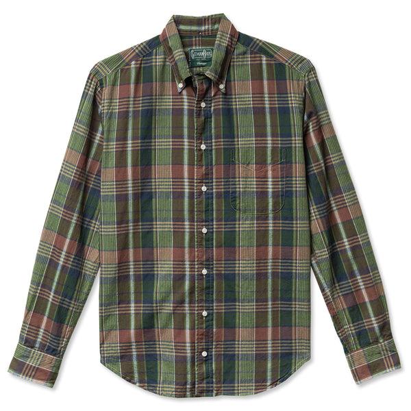 guilty parties Gitman Vintage Original Madras Shirt - Olive