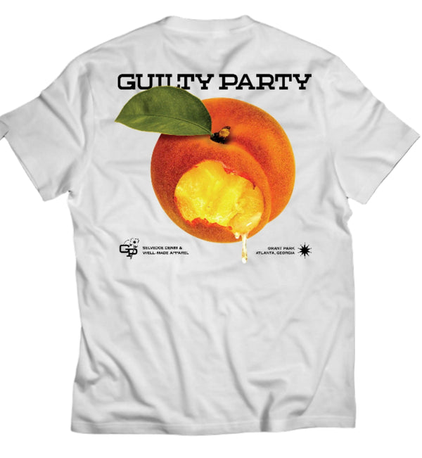 guilty parties Guilty Party Peach Tee - White