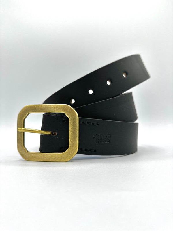 guilty parties Keller Goods 1.5" Leather Belt - Black