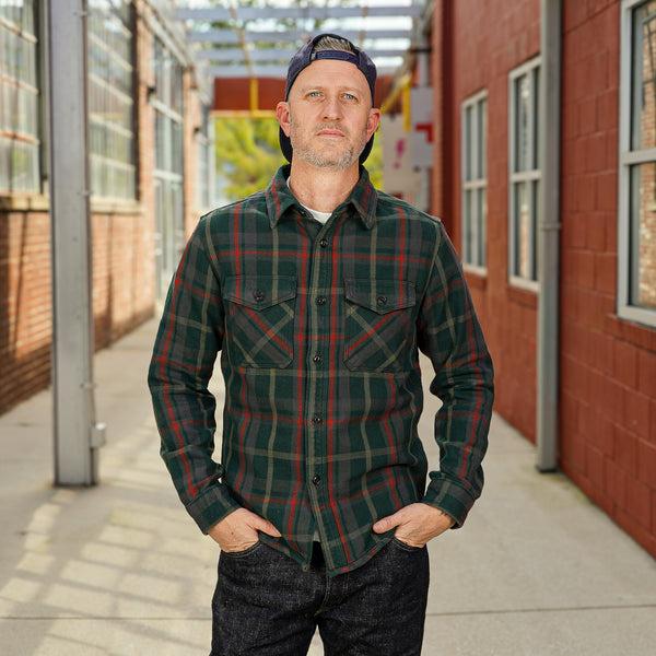 guilty parties UES Extra Heavy Flannel Shirt - Green