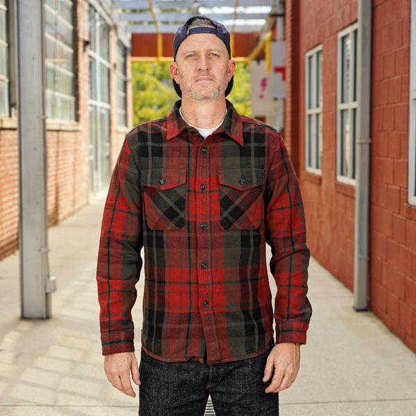 guilty parties UES Extra Heavy Flannel Shirt - Red