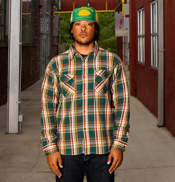 guilty parties UES Heavy Flannel Shirt - Green
