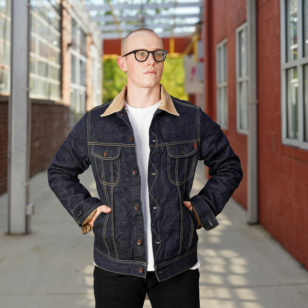 guilty parties Iron Heart IH-101J-SR 18oz Selvedge Denim Storm Rider Jacket - Indigo