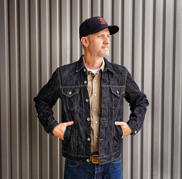 guilty parties Iron Heart IH-526J-SLB 16oz Slubby Selvedge Denim Type III Jacket - Indigo