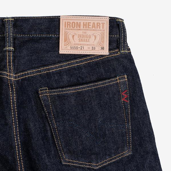 guilty parties Iron Heart IH-555S-21 21oz Selvedge Denim Super Slim Cut Jeans - Indigo