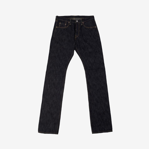 Guilty Parties Iron Heart IH-555S-SLBod 16oz Slubby Selvedge Denim Super Slim Cut Jeans - Indigo Overdyed Black