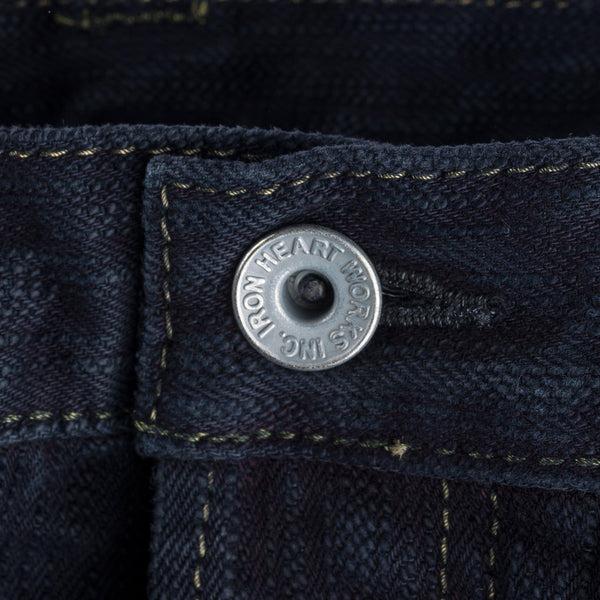 Guilty Parties Iron Heart IH-555S-SLBod 16oz Slubby Selvedge Denim Super Slim Cut Jeans - Indigo Overdyed Black