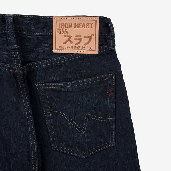 guilty parties Iron Heart IH-555S-SLBod 16oz Slubby Selvedge Denim Super Slim Cut Jeans - Indigo Overdyed Black