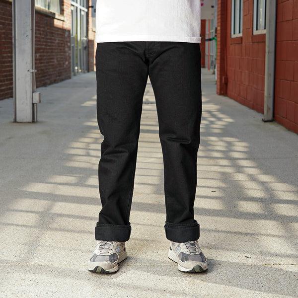 Guilty Parties Iron Heart IH-634S-142bb 14oz Selvedge Denim Straight Cut Jeans - Black/Black