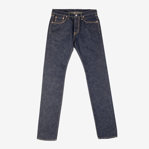 guilty parties Iron Heart IH-777S-18 18oz Vintage Selvedge Denim Slim Tapered Cut Jeans - Indigo