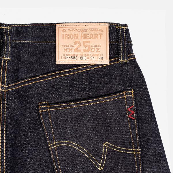 Guilty Parties Iron Heart IH-888-XHS 25oz Selvedge Denim Medium/High Rise Tapered Cut Jeans - Indigo