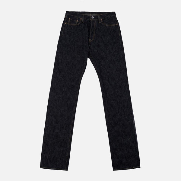 Guilty Parties Iron Heart IH-888S-SLBod 16oz Slubby Selvedge Denim Relaxed Tapered Cut Jeans - Indigo Overdyed Black