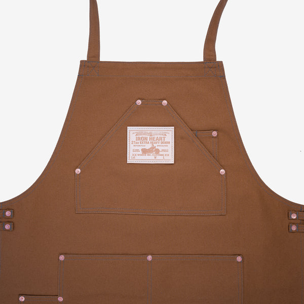 Guilty Parties Iron Heart IHG-057-BRN 17oz Cotton Duck Apron - Brown