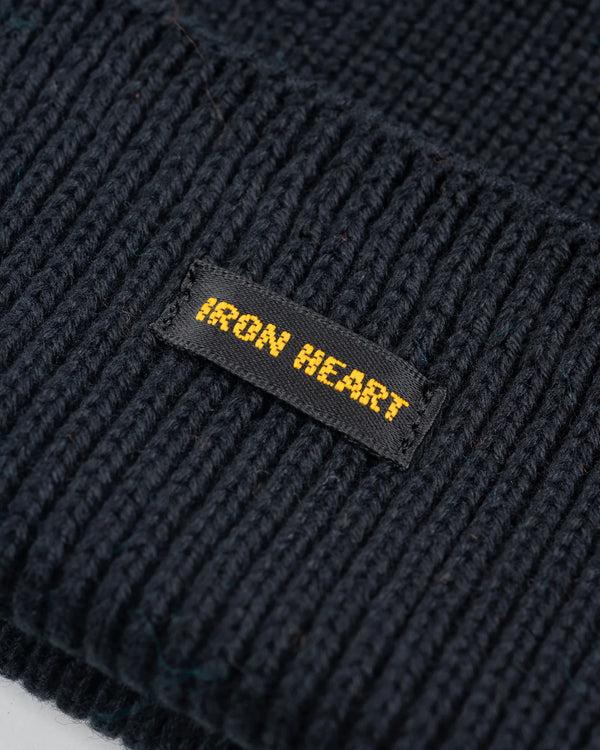Guilty Parties Iron Heart IHG-081-BLK 100% Cotton Ribbed Beanie- Black
