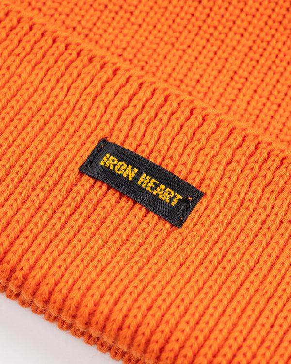 Guilty Parties Iron Heart IHG-081-ORA 100% Cotton Ribbed Beanie- Orange