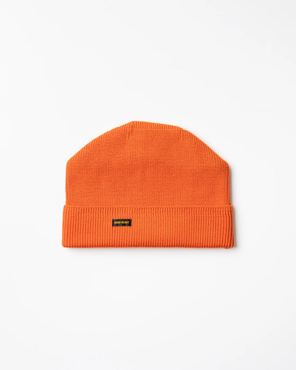 guilty parties Iron Heart IHG-081-ORA 100% Cotton Ribbed Beanie- Orange