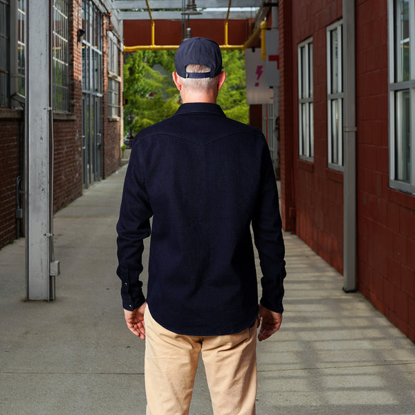 Guilty Parties Iron Heart IHSH-208-IND 14oz Kersey Western Shirt - Indigo