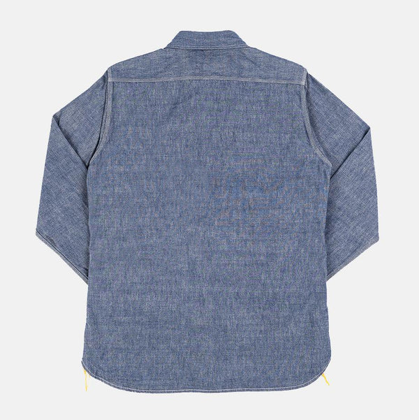 Guilty Parties Iron Heart IHSH-21-BLU 10oz Selvedge Chambray Work Shirt - Blue