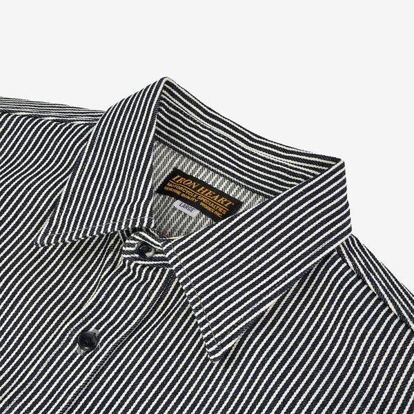 Guilty Parties Iron Heart IHSH-274-IND 12oz Hickory Stripe Work Shirt - Indigo