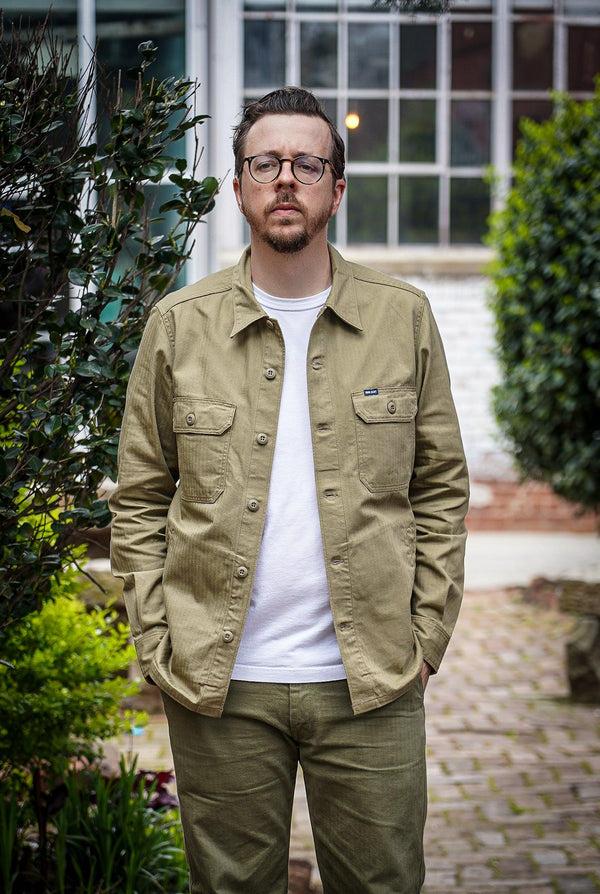 Guilty Parties Iron Heart IHSH-385-BEI 9oz Herringbone Military Shirt - Beige