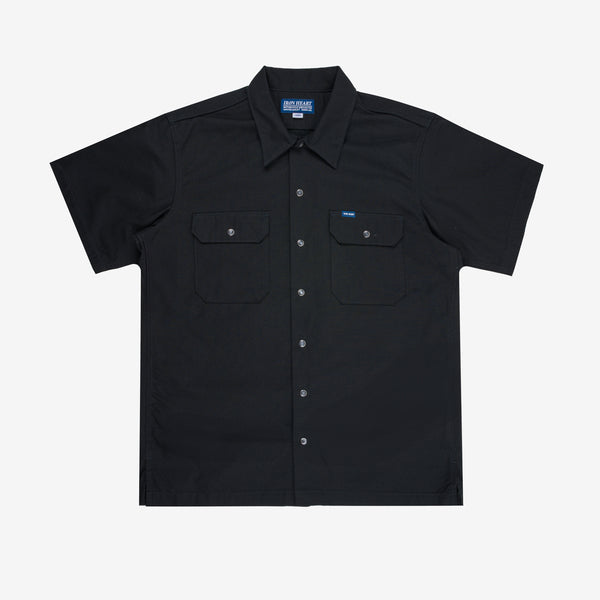 Guilty Parties Iron Heart IHSH-415-BLK 8oz Ripstop Short Sleeved Mechanic Shirt - Black