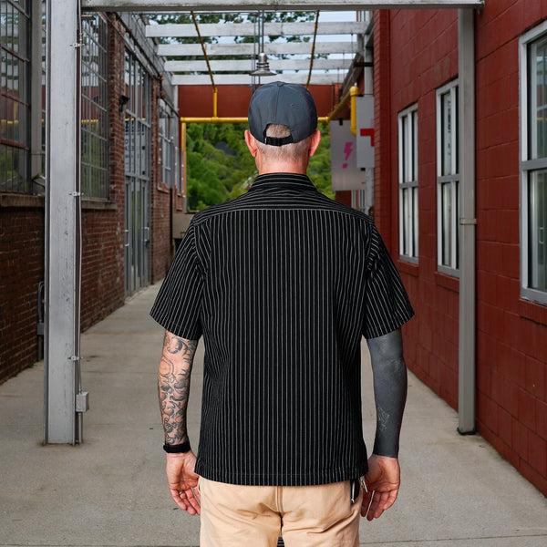 Guilty Parties Iron Heart IHSH-416-BLK 10oz Wabash Short Sleeved Mechanic Shirt - Black