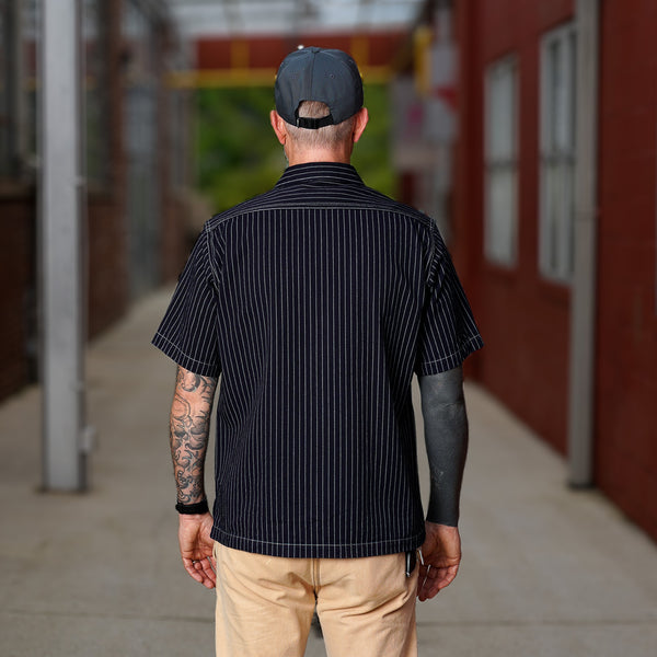 Guilty Parties Iron Heart IHSH-416-IND 10oz Wabash Short Sleeved Mechanic Shirt - Indigo