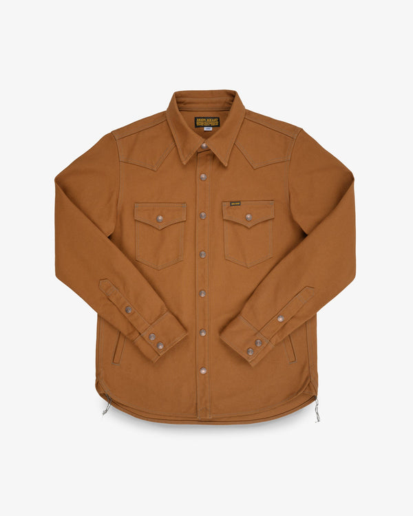 Guilty Parties Iron Heart IHSH-422-BRN 17oz Cotton Duck CPO Shirt - Brown