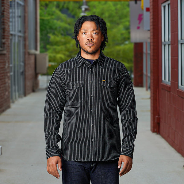 guilty parties Iron Heart IHSH-62-BLK 12oz Wabash Western Shirt - Black