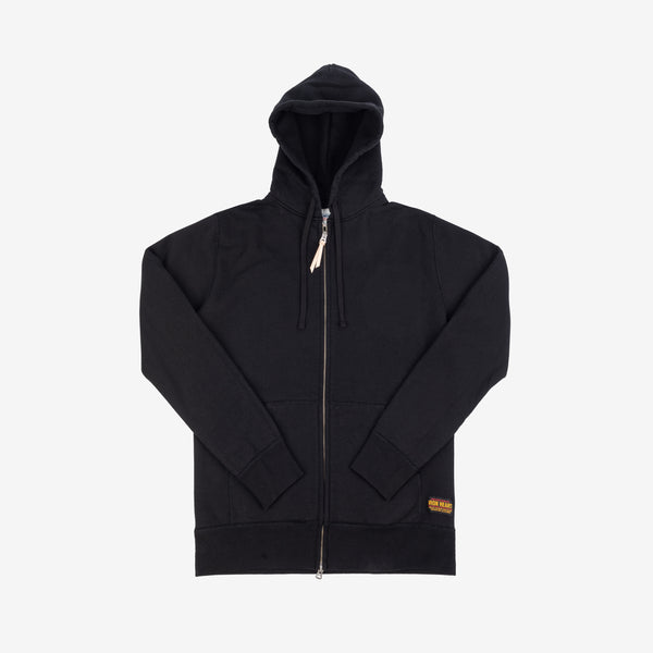 Guilty Parties Iron Heart IHSW-10-BLK 14oz Ultra Heavyweight Loopwheel Cotton Zip Up Hoodie – Black