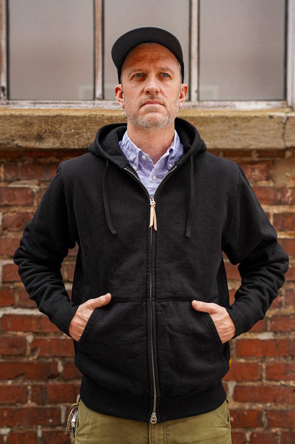 guilty parties Iron Heart IHSW-10-BLK 14oz Ultra Heavyweight Loopwheel Cotton Zip Up Hoodie – Black