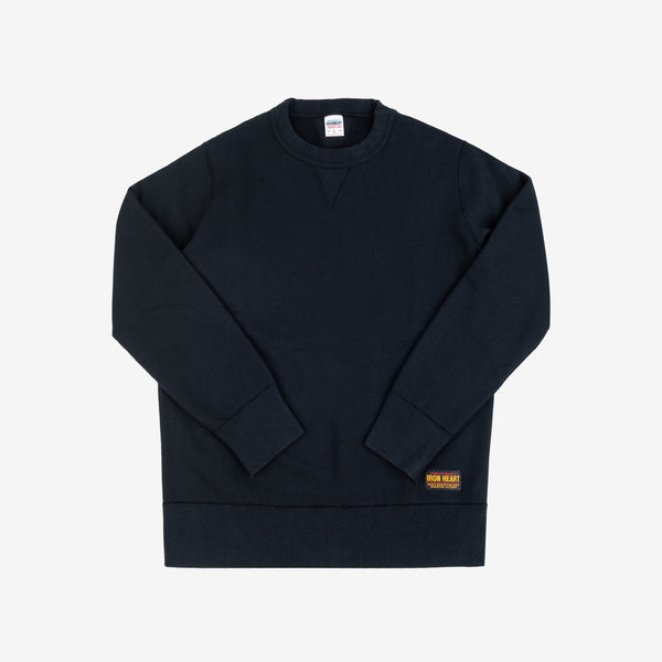 Guilty Parties Iron Heart IHSW-69L-BLK 14oz Ultra Heavyweight Loopwheel Cotton Crew Neck Sweat - Black