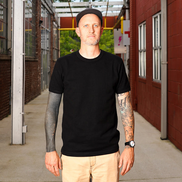 guilty parties Iron Heart IHT-1600-BLK 11oz Cotton Knit Crew Neck T-Shirt - Black