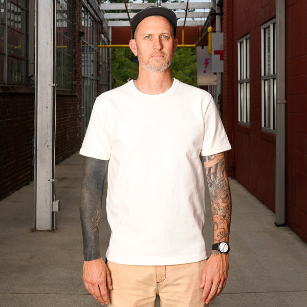 guilty parties Iron Heart IHT-1600-WHT 11oz Cotton Knit Crew Neck T-Shirt - White