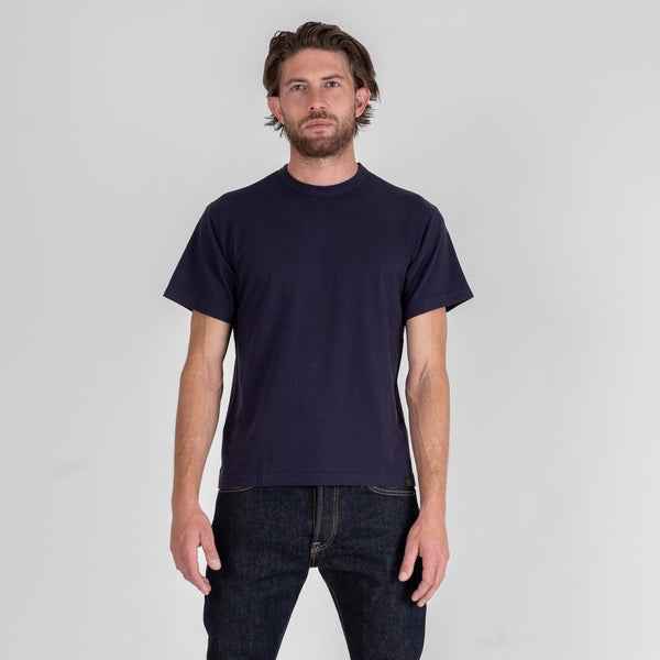 Guilty Parties Iron Heart IHT-1610-NAV 6.5oz Loopwheel Crew Neck T-Shirt - Navy