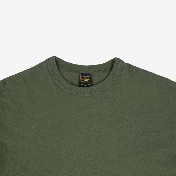 Guilty Parties Iron Heart IHT-1610L-OLV 6.5oz Loopwheel Crew Neck T-Shirt (Longer Body) - Olive