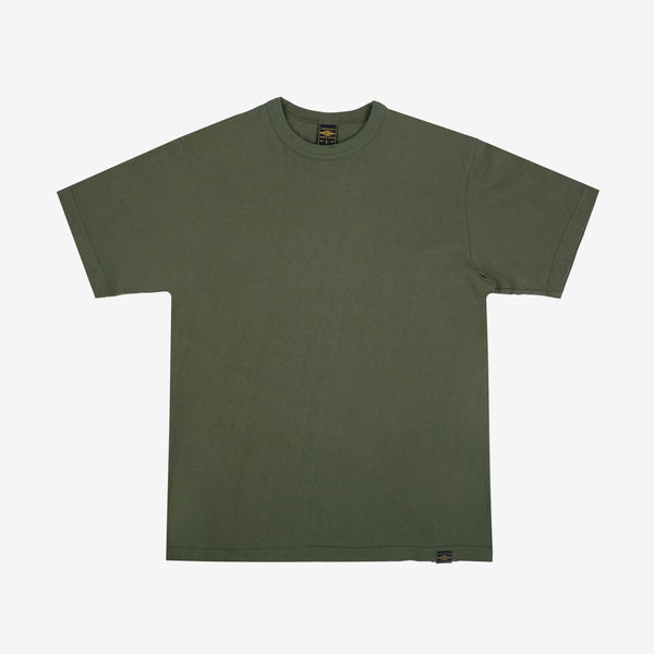 guilty parties Iron Heart IHT-1610L-OLV 6.5oz Loopwheel Crew Neck T-Shirt (Longer Body) - Olive