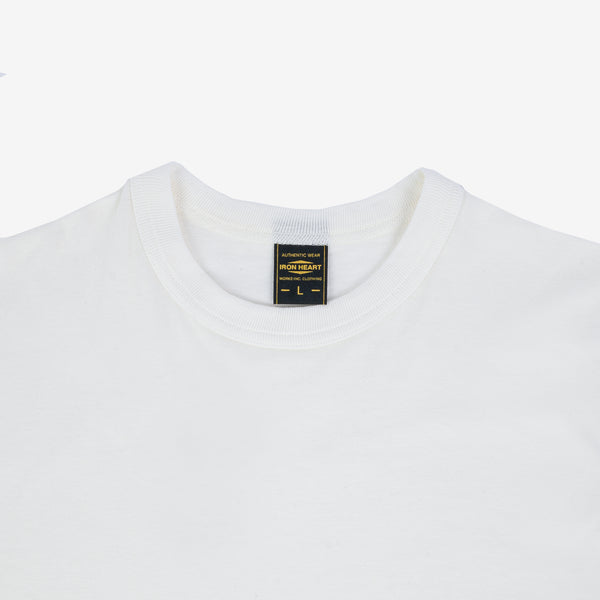 Guilty Parties Iron Heart IHT-1610L-WHT 6.5oz Loopwheel Crew Neck T-Shirt (Longer Body) - White