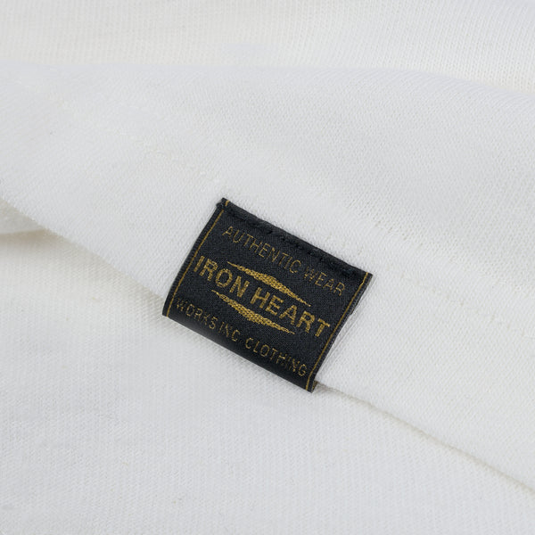 Guilty Parties Iron Heart IHT-1610L-WHT 6.5oz Loopwheel Crew Neck T-Shirt (Longer Body) - White