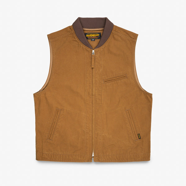 guilty parties Iron Heart IHV-49-BRN 9oz Canvas Work Vest - Brown