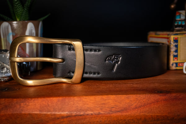 guilty parties Keller Goods V2 1.5" Leather Belt - Black