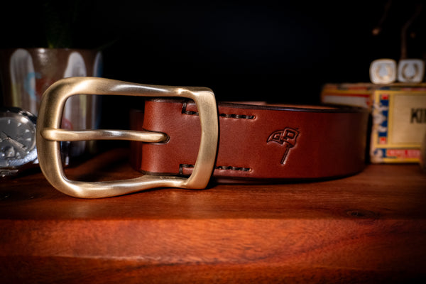 guilty parties Keller Goods V2 1.5" Leather Belt - Brown