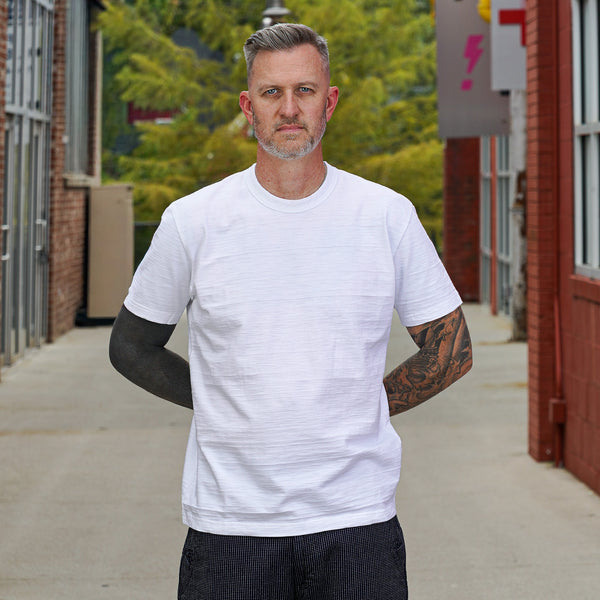 guilty parties Pure Blue Japan 8oz Slub Jersey T-shirt - White