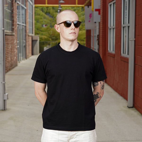 guilty parties Pure Blue Japan Indigo Jersey T-shirt - Black Indigo